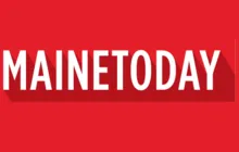 A red banner with white letters that say mainetoday.